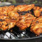 grilled chicken over charcoal round