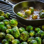 Grilled Brussels Sprouts with Warm Bacon and Mustard Vinaigrette