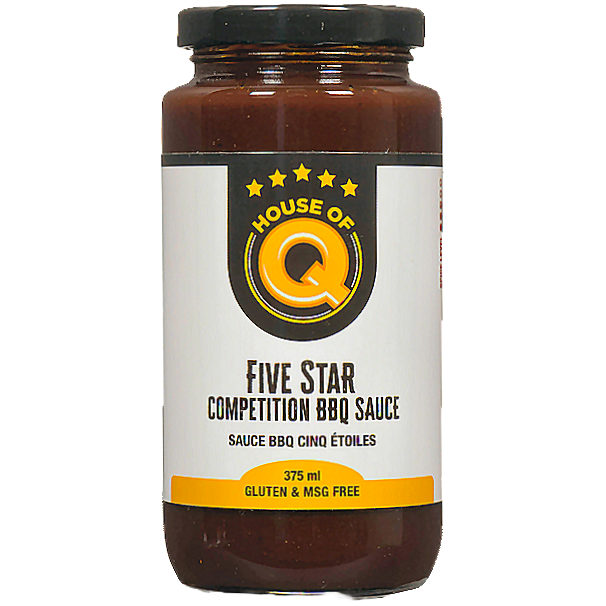 Home 4 Five Star competition bbq sauce label front