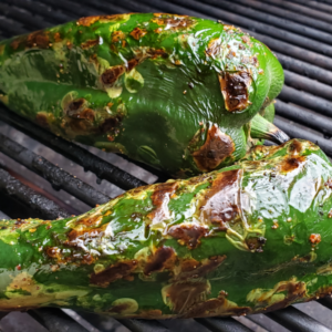 Grilled poblanos