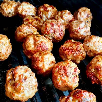 Grilling Italian Meatballs