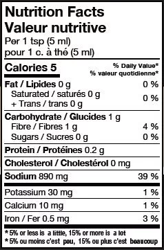Peppered Bovine Nutritional Panel