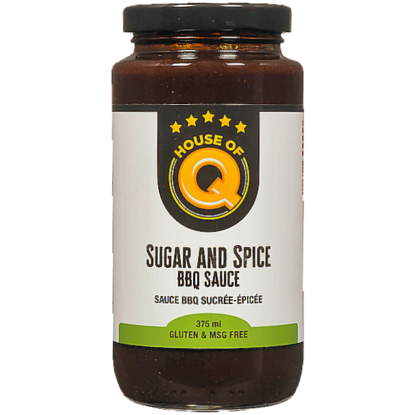 Home 8 Sugar and Spice bbq sauce label front