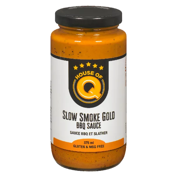 Slow Smoke Gold BBQ Sauce Centre label