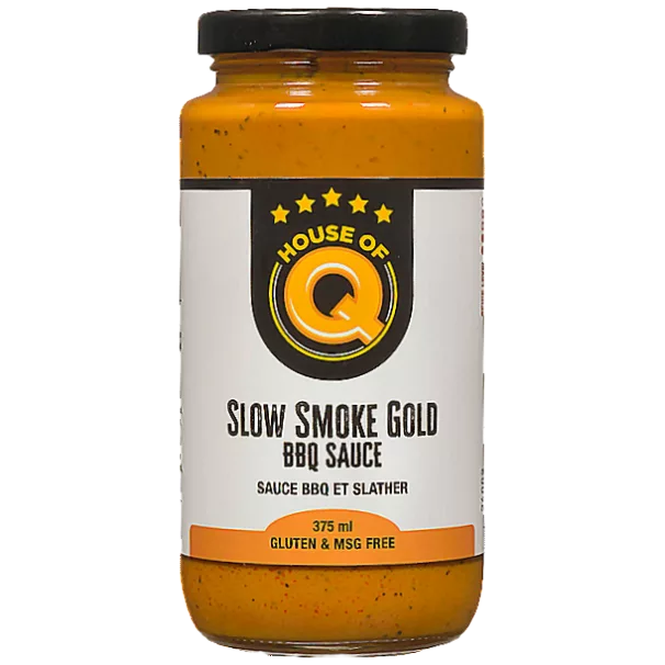 Slow Smoke Gold bbq sauce Label front