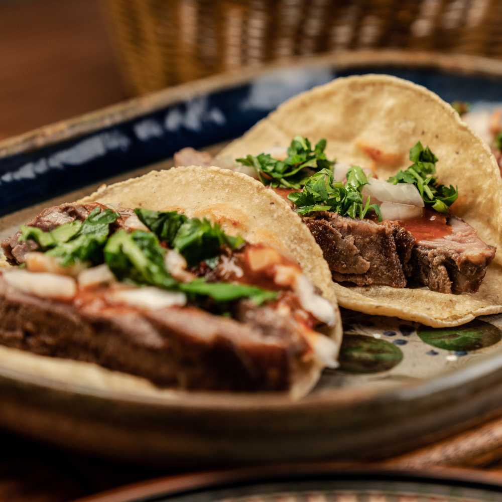 grilled beef arrachera tacos House of Q style