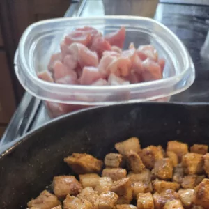 bbq pork meat pies in skillet 1