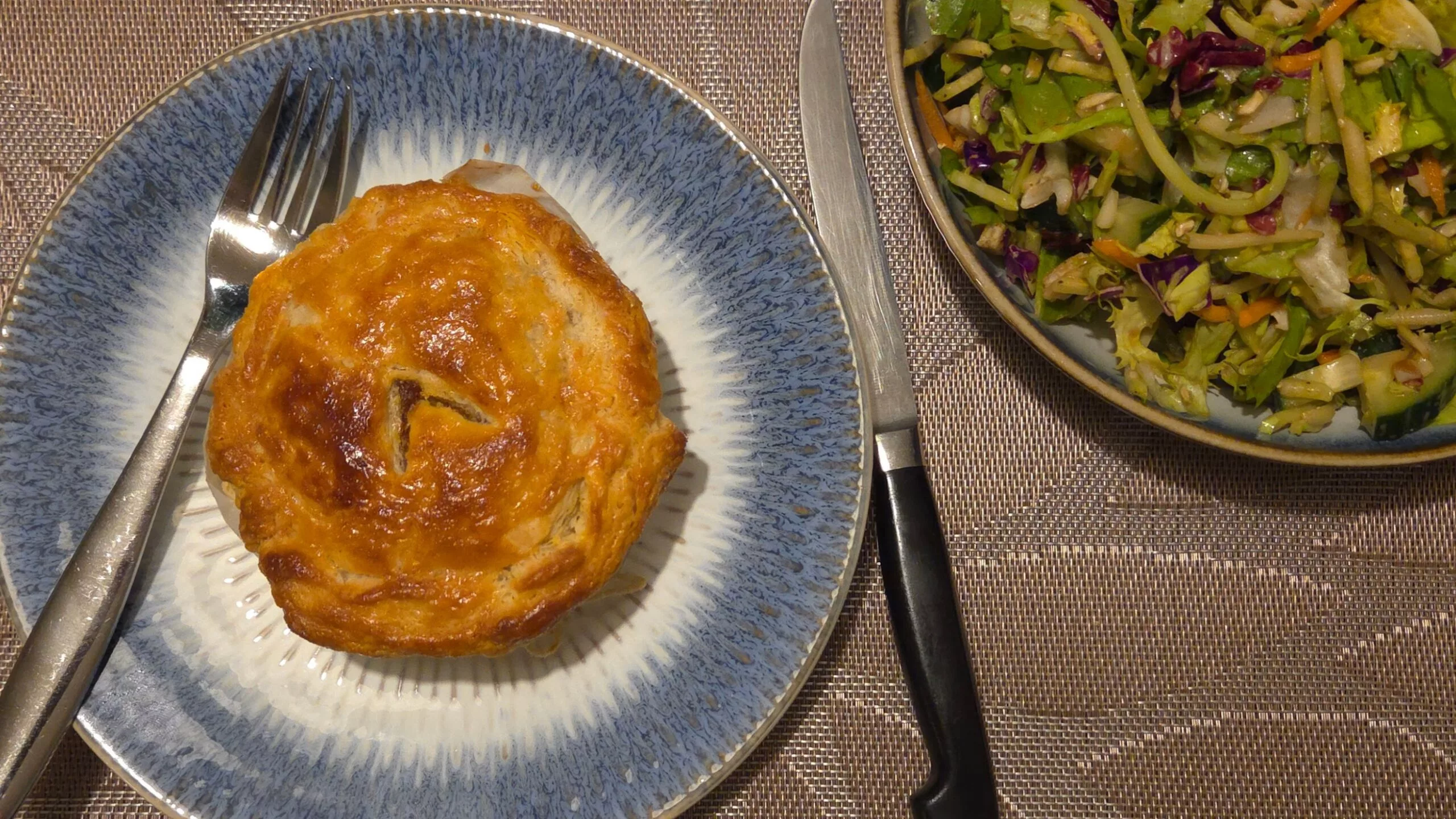 bbq pork mushroom meat pies plated square