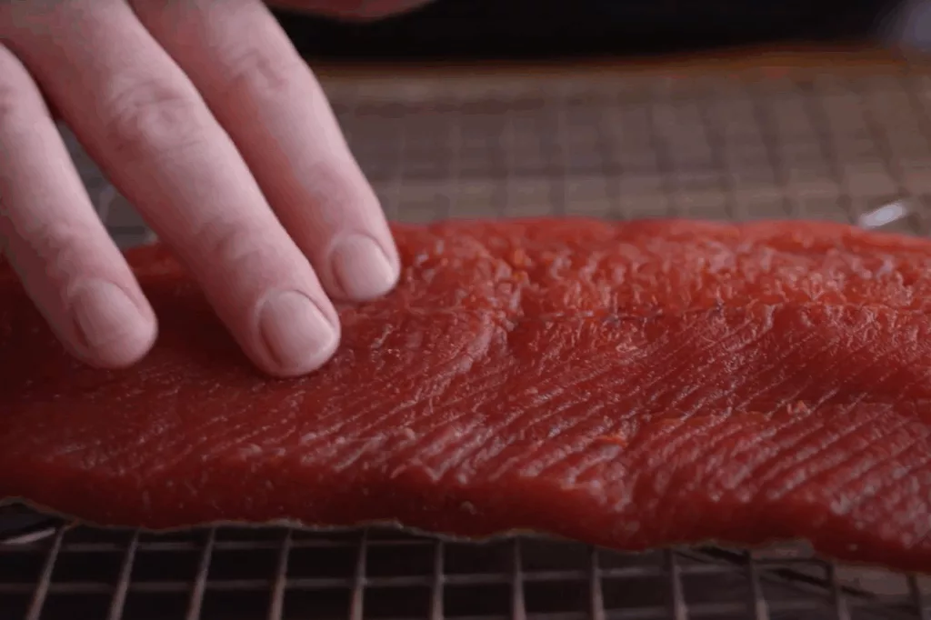 drying salmon for pellicle