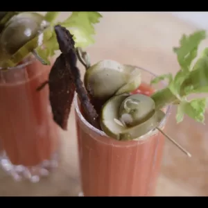 finished bloody mary cocktail