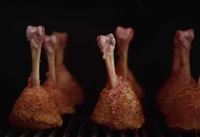 firecracker chicken seasoned and cooking