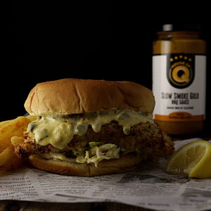 super moist baked fish burger