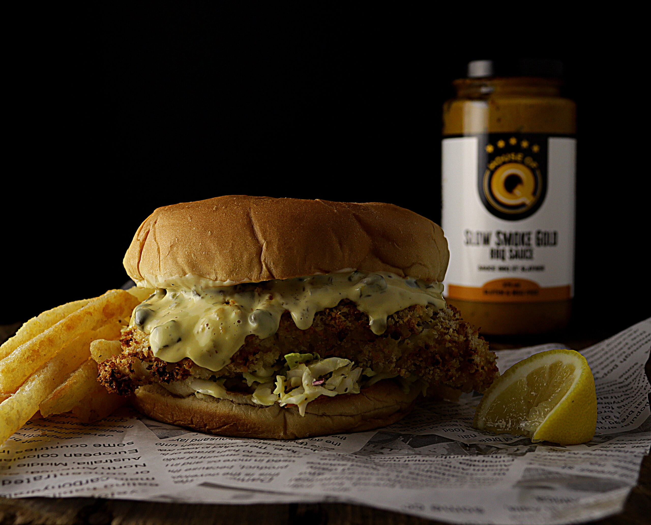 super moist baked fish burger