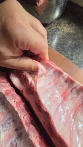 peeling rib membrane step 1a vertical