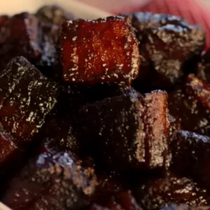 Pork Belly Burnt Ends 8 plated pork belly burnt ends
