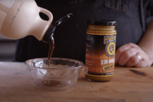 preparing salmon glaze